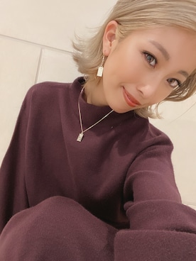 「GYDA（ジェイダ）のアイテム（ピアス（両耳用））」を使った、Misaさん（レディース・158cm）の秋コーディネート