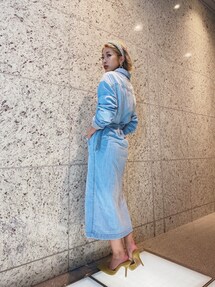 ウエストマークロングデニムコート｜ジェイダ（GYDA