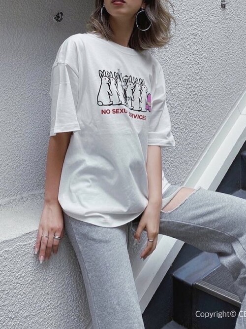 GYDA×#FR2梅 Tシャツ（Tシャツ Bunny turn waiting waiting