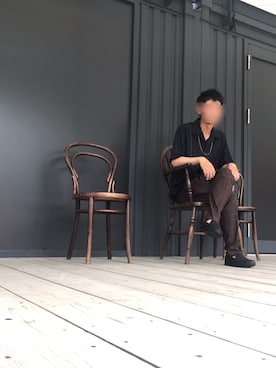 「STUDIOUS（ステュディオス）のアイテム（スリッポン）」を使った、しゅんさん（メンズ・177cm）の秋コーディネート