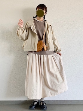 「消えそうな色コーデ」｜「アイテム（マウンテンパーカー）」を使った、sonさん（レディース・164cm）の春コーディネート