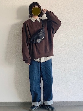 「スーパーオーバーサイズスウェット」｜sonさん（レディース・164cm）の春コーディネート
