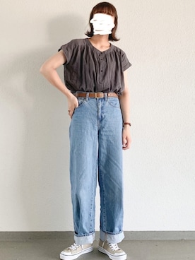 「ハーフアップ」｜「アイテム（その他）」を使った、sonさん（レディース・164cm）の夏コーディネート