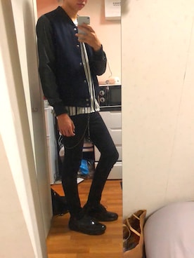「unrelaxing（アンリラクシング）のアイテム（その他アウター）」を使った、Tsubachaさん（メンズ・184cm）の秋コーディネート
