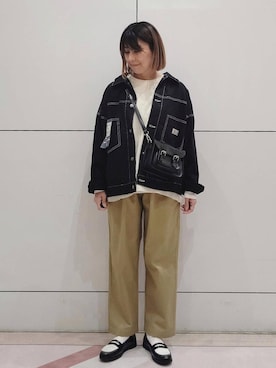 「SMITH'S（スミス）のアイテム（ジャケット/アウター）」を使った、coen にいさん（レディース・162cm）の冬コーディネート