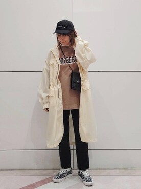 「みりたりー」｜「アイテム（ミリタリージャケット）」を使った、coen にいさん（レディース・162cm）の冬コーディネート