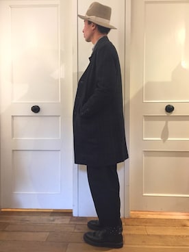 「Johnbull Private labo（ジョンブルプライベートラボ）のアイテム（チノパンツ）」を使った、dasさん（メンズ・176cm）の冬コーディネート