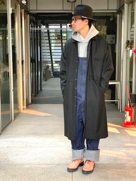 「Johnbull Private labo（ジョンブルプライベートラボ）のアイテム（パーカー）」を使った、dasさん（メンズ・176cm）の冬コーディネート
