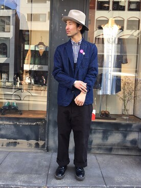 「Johnbull Private labo（ジョンブルプライベートラボ）のアイテム（その他アウター）」を使った、dasさん（メンズ・176cm）の冬コーディネート