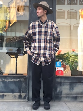 「Super Duper（スーパーデューパー）のアイテム（帽子）」を使った、dasさん（メンズ・176cm）の夏コーディネート