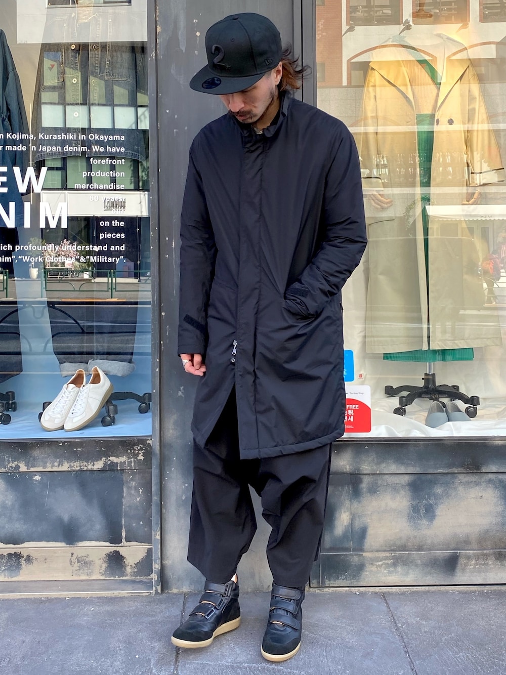 「ブラック、アウトドアスタイル、ストリート、johnbull、サルエルパンツ、モード、ジョンブル、Johnbull Private labo、ジョンブル　プライベート　ラボ(Johnbull Private labo)、acronym」｜「ACRONYMのアイテム（ジャケット/アウター、ブラック系）」を使った、dasさん（メンズ・176cm）の冬コーディネートの1枚目の写真