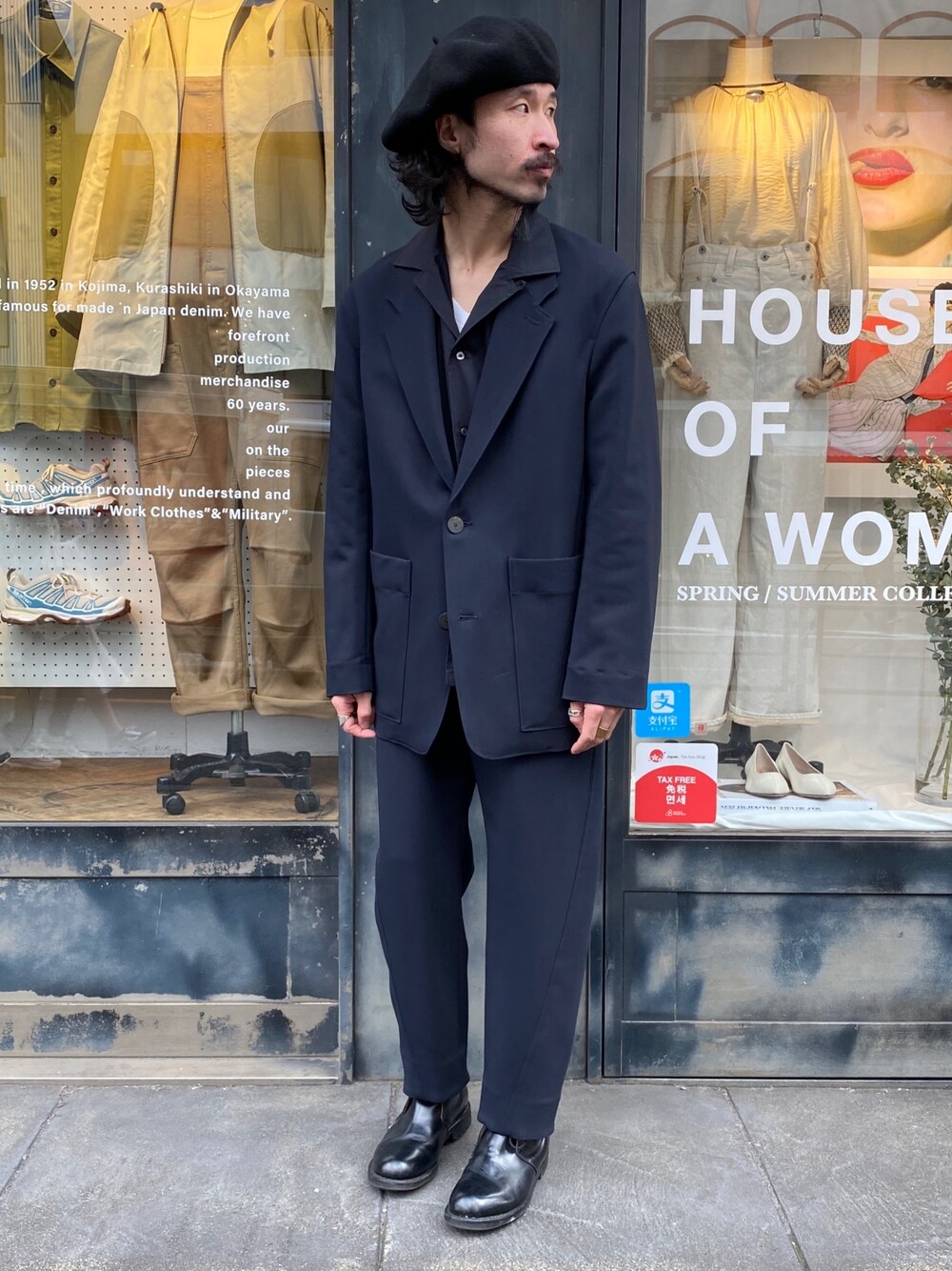 STUDIO NICHOLSONのテーラードジャケットを使った人気ファッション