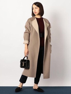 「Vincent et Mireille（バンソンエミレイユ）のアイテム（ニット/セーター）」を使った、NOMUTRAさん（レディース・166cm）の秋コーディネート