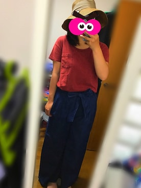 「LBC（エルビーシー）のアイテム（帽子）」を使った、MEMEさん（レディース・157cm）の夏コーディネート