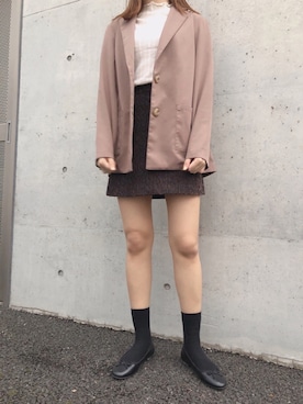 「おうちスタイル」｜「アイテム（ジャケット/アウター）」を使った、わいさん（レディース・162cm）の春コーディネート