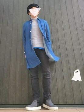 「KaneZ（ケインズ）のアイテム（ハンチング/ベレー帽）」を使った、いんちょ。さん（メンズ・167cm）の春コーディネート