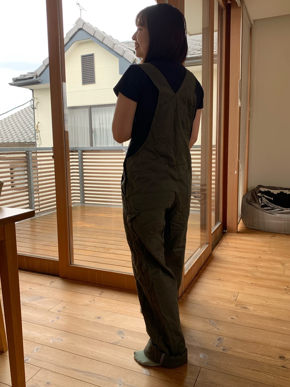 Carharttのサロペット/オーバーオール（グリーン系）を使った