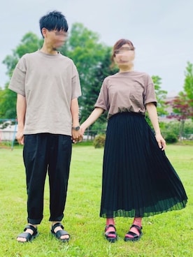 「アイテム（スカート）」を使った、とうちゃんさん（メンズ・182cm）の夏コーディネート
