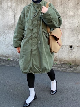 「古着好きな人と繋がりたい」｜「アイテム（バレエシューズ）」を使った、Chiiiさん（レディース・153cm）の冬コーディネート