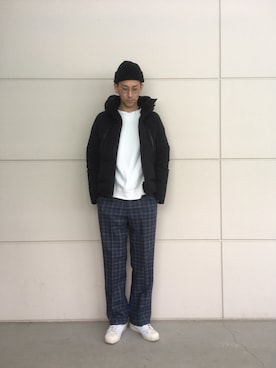 「アイテム（スウェット）」を使った、Isseiさん（メンズ・178cm・30代）の冬コーディネート