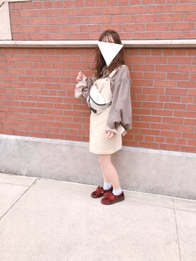 「apres jour（アプレジュール）のアイテム（オールインワン・サロペット）」を使った、まるこさん（レディース・153cm）の秋コーディネート