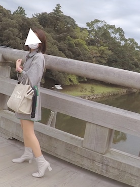 「MARC JACOBS（マークジェイコブス）のアイテム（トートバッグ）」を使った、まるこさん（レディース・153cm）の秋コーディネート