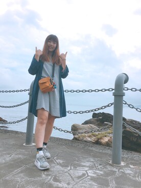 「アイテム（シャツワンピース）」を使った、皮子さん（レディース・168cm・20代）の夏コーディネート