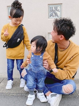 「jiggys shop（ジギーズショップ）のアイテム」を使った、kikopapaさん（キッズ・100cm）の春コーディネート