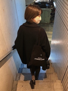「TICCA（ティッカ）のアイテム（ジャケット/アウター）」を使った、𝑁𝐴𝐺𝐼𝑆𝐴さん（レディース・161cm）の冬コーディネート