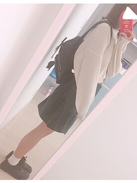 「JILL by JILL STUART（ジルバイジルスチュアート）のアイテム（バックパック/リュック）」を使った、はるちゃんさん（レディース・156cm）の秋コーディネート