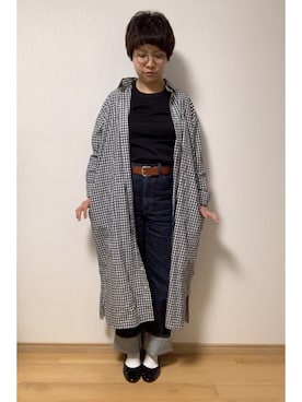 「アイテム（シャツワンピース）」を使った、Wada Shinoさん（レディース・157cm・20代）の春コーディネート