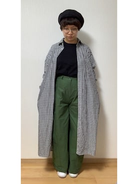 「アイテム（シャツワンピース）」を使った、Wada Shinoさん（レディース・157cm・20代）の春コーディネート