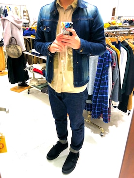 「Johnbull Private labo（ジョンブルプライベートラボ）のアイテム（デニムジャケット）」を使った、あさごろーさん（メンズ・173cm）の秋コーディネート