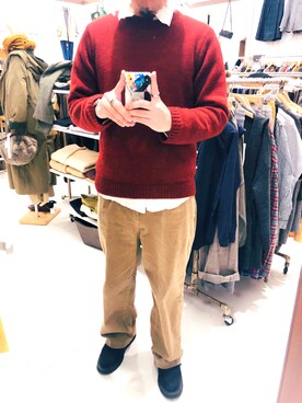 「Johnbull Private labo（ジョンブルプライベートラボ）のアイテム（シューズ）」を使った、あさごろーさん（メンズ・173cm）の秋コーディネート