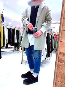 「Johnbull Private labo（ジョンブルプライベートラボ）のアイテム（その他シューズ）」を使った、あさごろーさん（メンズ・173cm）の春コーディネート