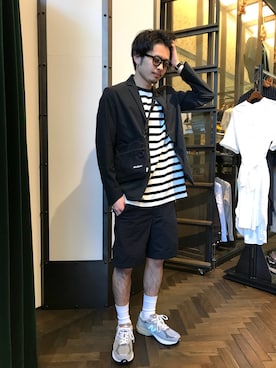 「WORK NOT WORK URBAN RESEARCH（ワークノットワークアーバンリサーチ）のアイテム（テーラードジャケット）」を使った、Furuhashiさん（メンズ・170cm）の夏コーディネート