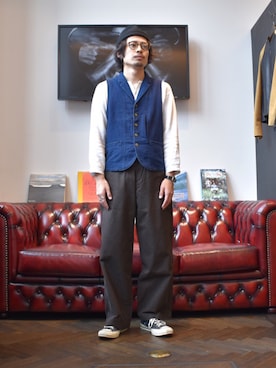「worknotwork」｜Furuhashiさん（メンズ・170cm）の秋コーディネート