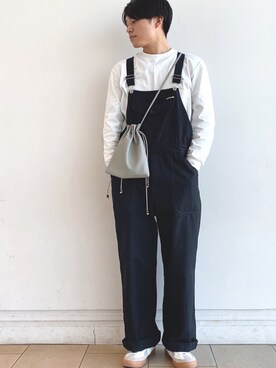 「FREAK'S STORE（フリークスストア）のアイテム（オールインワン・サロペット）」を使った、Yukiさん（メンズ・172cm）の冬コーディネート