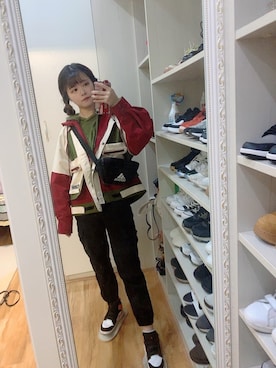 「アイテム（ポーチ）」を使った、Darlin'さん（レディース・155cm）の冬コーディネート