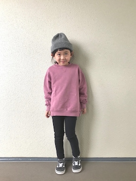 「SHIPS JET BLUE（シップスジェットブルー）のアイテム（キャップ）」を使った、kapoさん（キッズ・110cm）の冬コーディネート