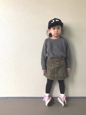 「J.PRESS（ジェイプレス）のアイテム（帽子）」を使った、kapoさん（キッズ・110cm）の冬コーディネート