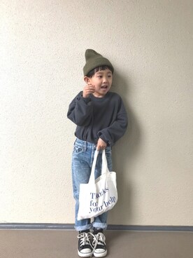 「TONE SELECT GOODS（トーンセレクトグッズ）のアイテム」を使った、kapoさん（キッズ・110cm）の春コーディネート