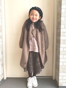 「LACEEQ（ラシーク）のアイテム」を使った、kapoさん（キッズ・110cm）の冬コーディネート