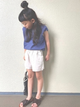「LAKOLE（ラコレ）のアイテム」を使った、kapoさん（キッズ・110cm）の夏コーディネート