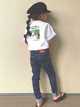 「ZARA KIDSのアイテム（ハンチング/ベレー帽）」を使った、kapoさん（キッズ・110cm）の夏コーディネート