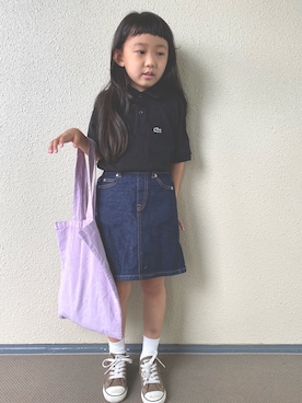 「アイテム（ポロシャツ）」を使った、kapoさん（キッズ・110cm）の夏コーディネート