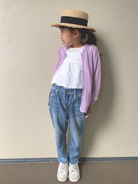 「BLACK BY MOUSSY（ブラックバイマウジー）のアイテム」を使った、kapoさん（キッズ・120cm）の春コーディネート