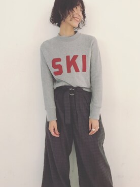 「analog lighting（アナログライティング）のアイテム」を使った、よーしだ☺︎さん（レディース・166cm）の秋コーディネート