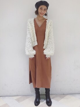 「tatuaggi（タトゥアッジ）のアイテム」を使った、よーしだ☺︎さん（レディース・166cm）の冬コーディネート