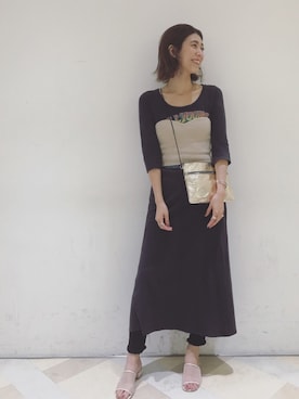 「CIMARRON（シマロン）のアイテム（パンツ）」を使った、よーしだ☺︎さん（レディース・166cm）の夏コーディネート